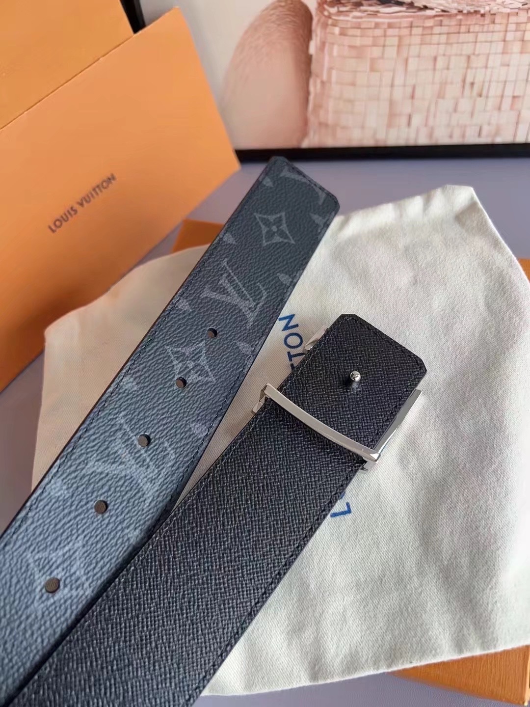 Louis Vuitton Male Basic Belt Canvas 40mm-13514-l-m-s