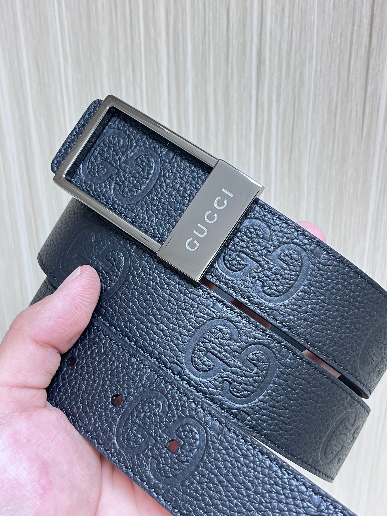 Gucci Basic Belt Cow Leather Black