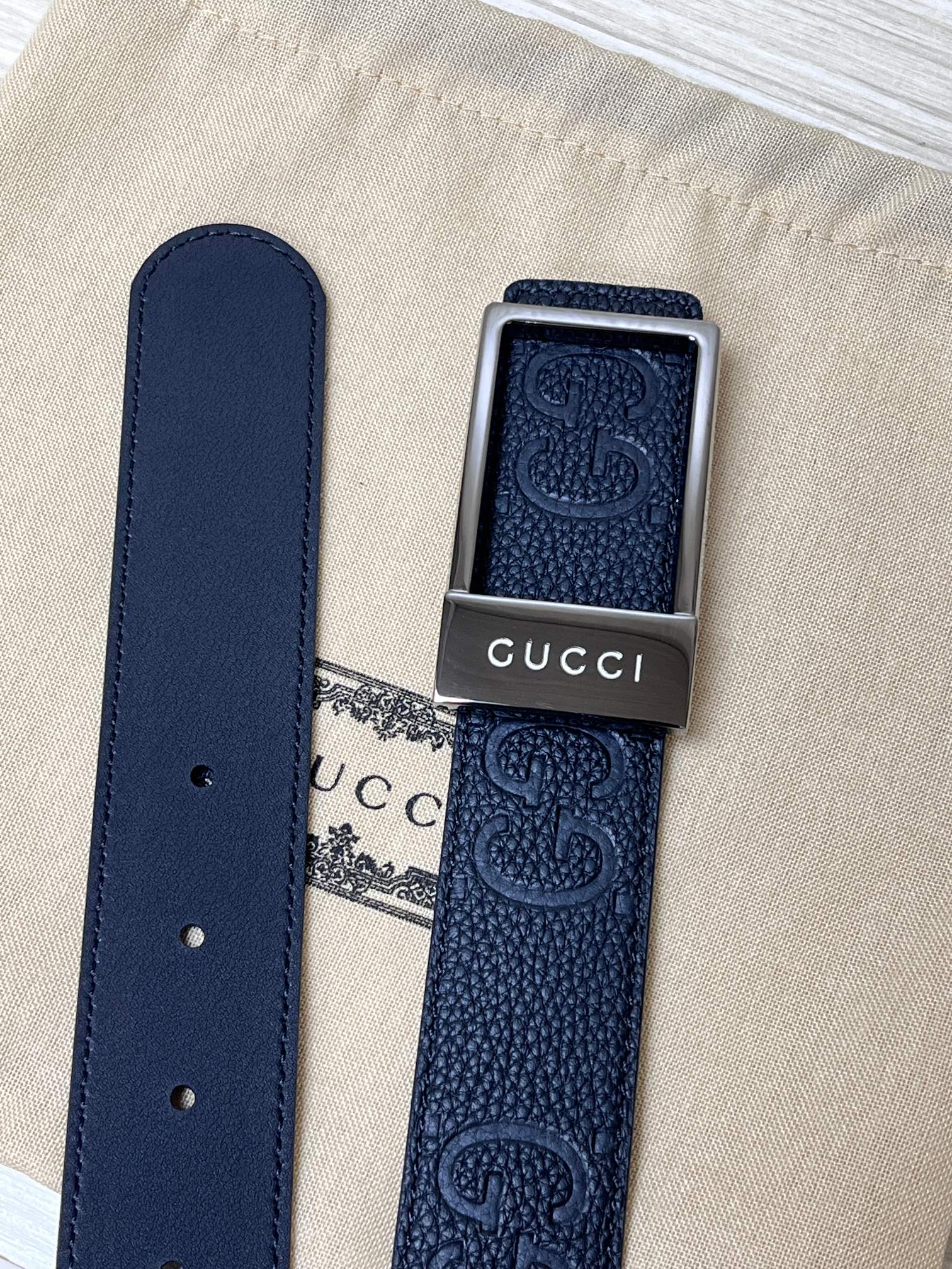 Gucci Basic Belt Cow Leather Black