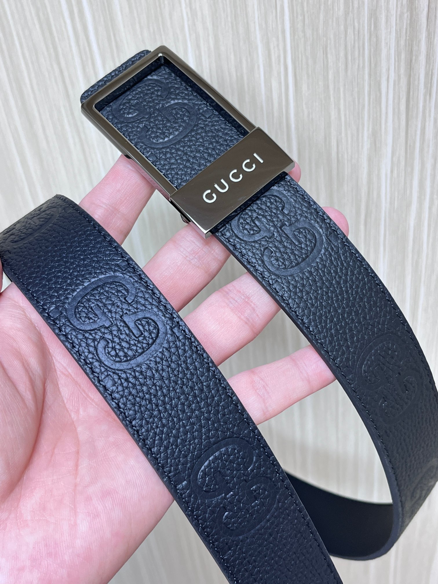 Gucci Basic Belt Cow Leather Black