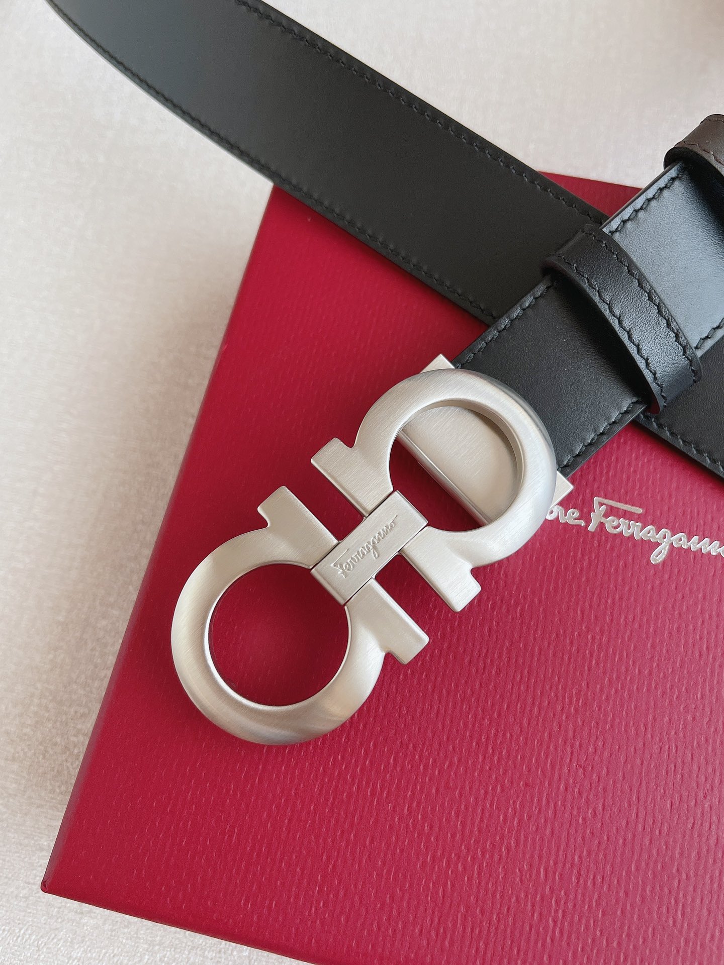 Salvatore Ferragamo Leather Belt Adjustable 35mm-m