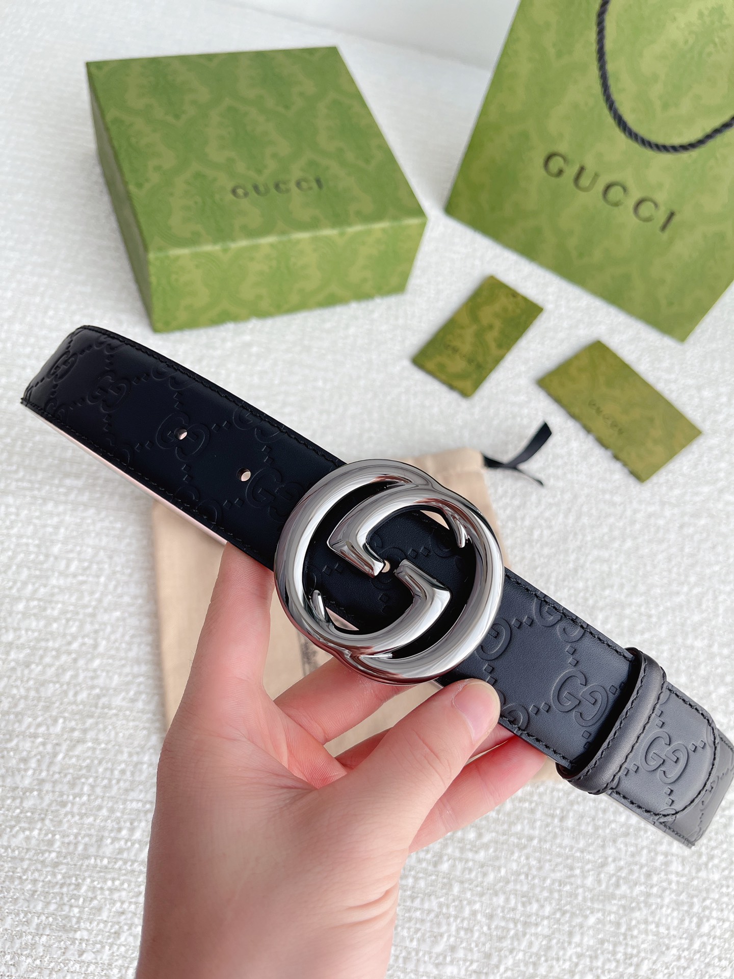 Gucci Basic Belt Cow Leather M
