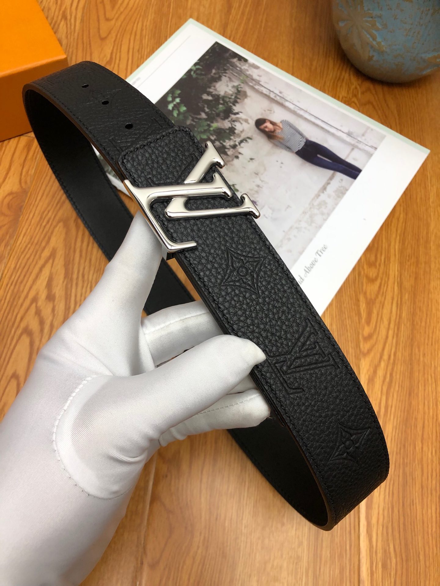 Louis Vuitton Male Leather Belt Cow Leather 0mm-s-l