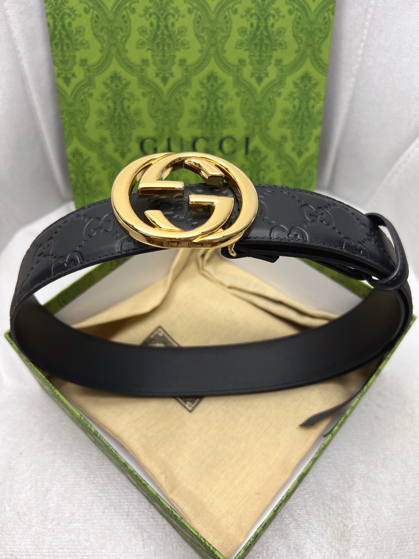 Gucci Leather Belt Top Grain Leather