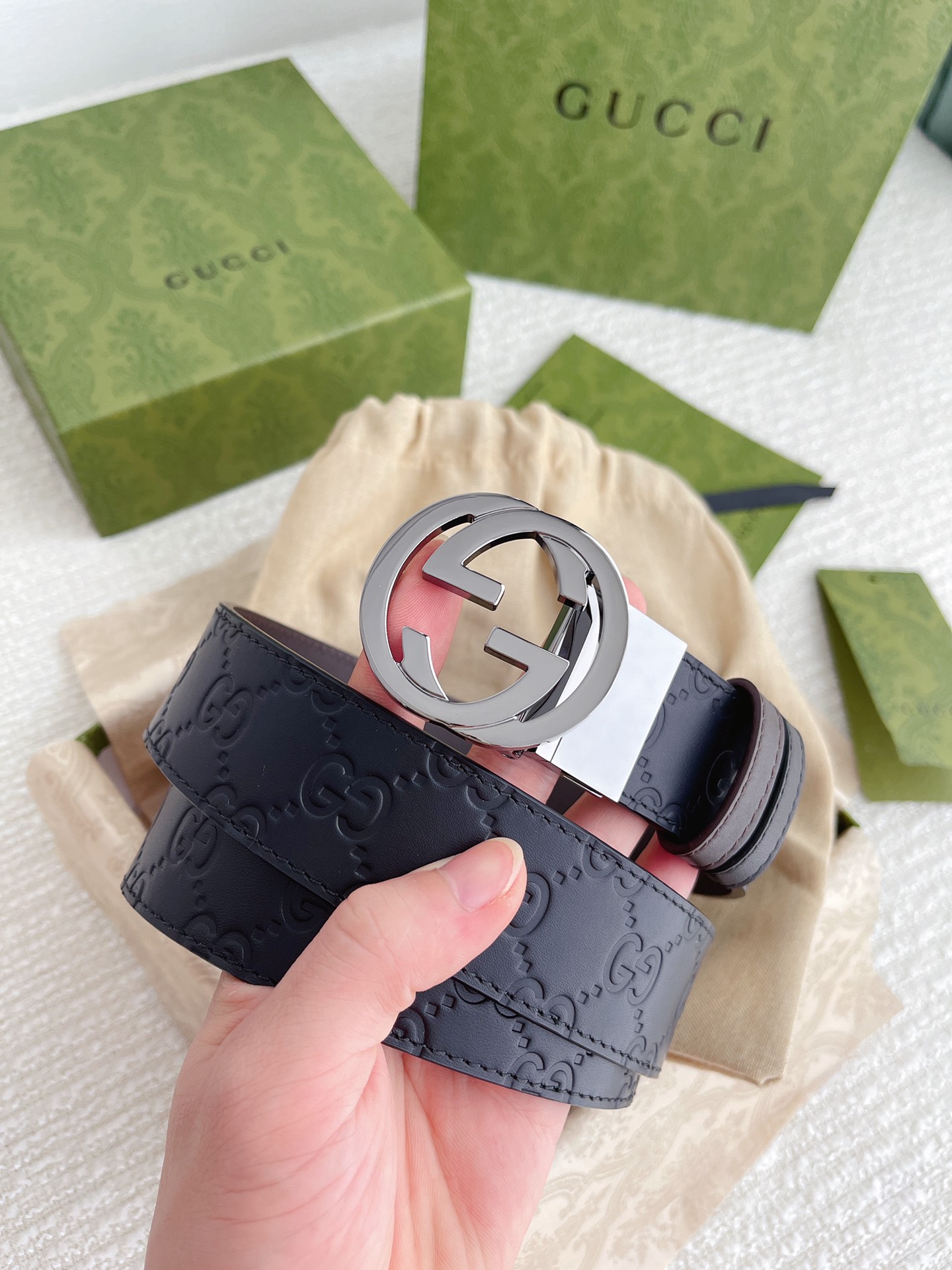 Gucci Male Basic Belt Cow Leather S