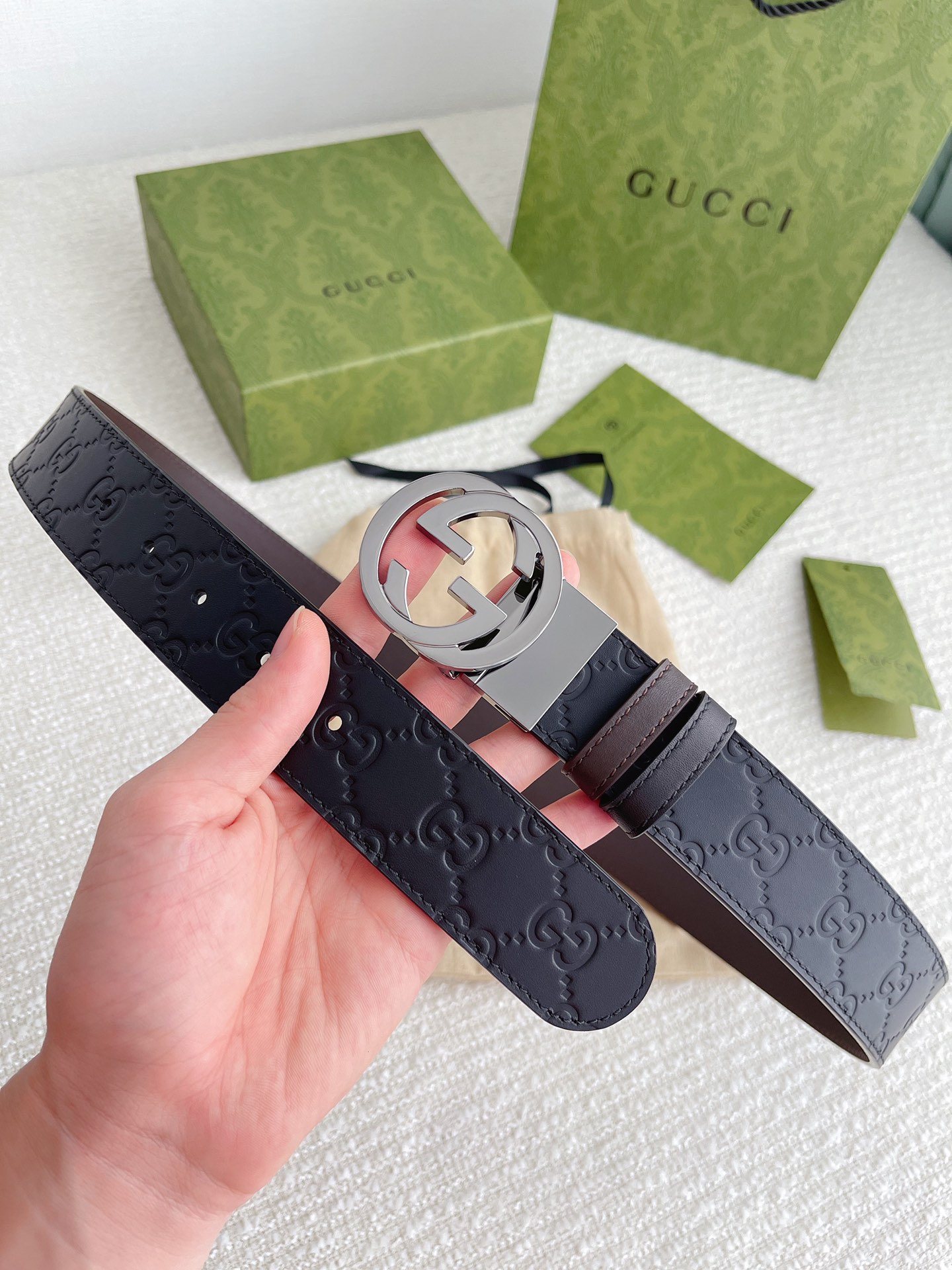 Gucci Male Basic Belt Cow Leather S
