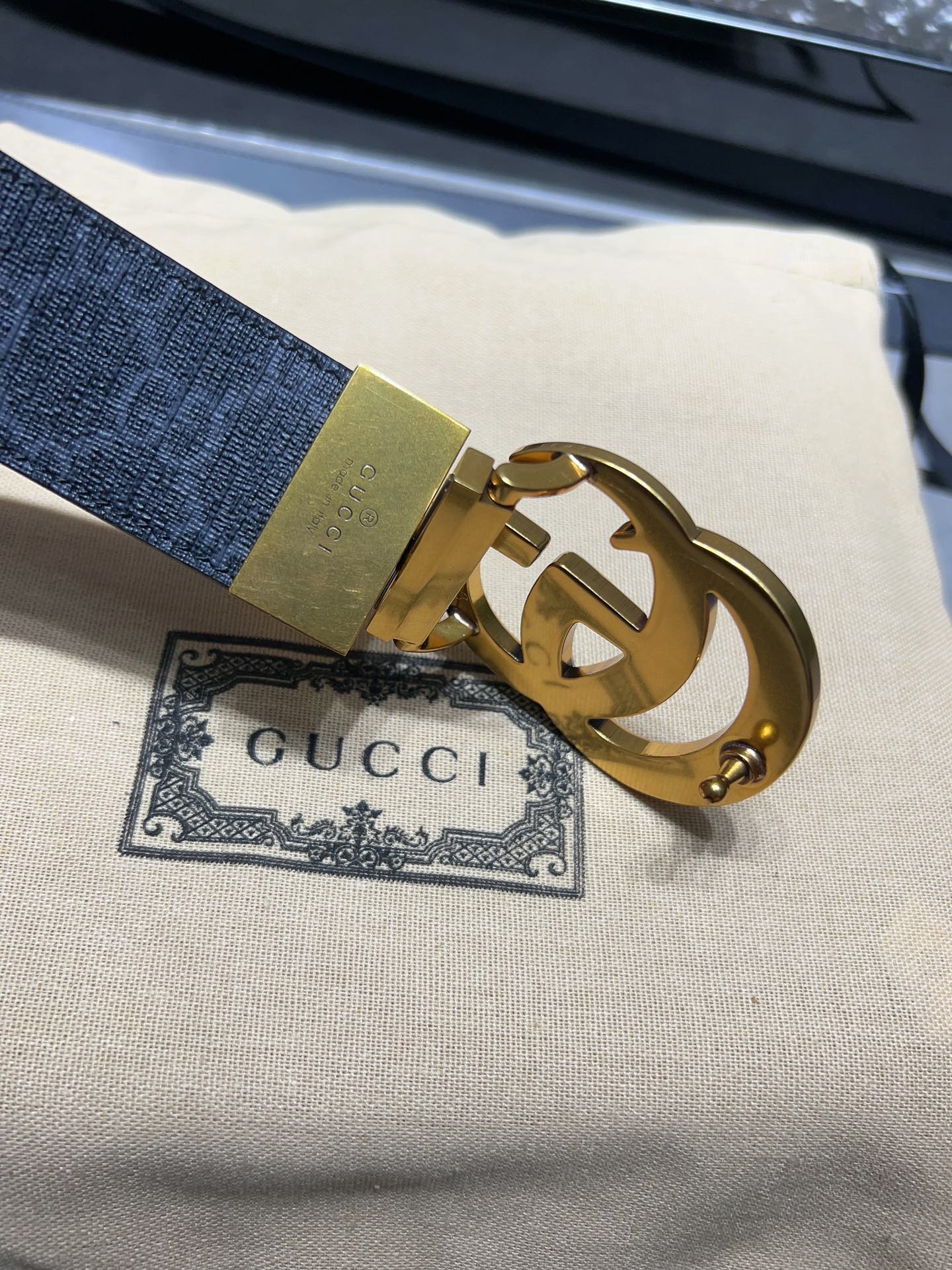 Gucci Male Basic Belt Canvas S