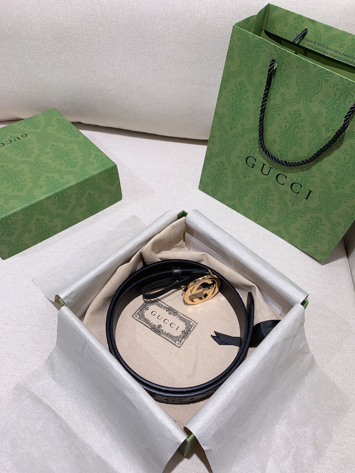 Gucci Male Basic Belt Cow Leather