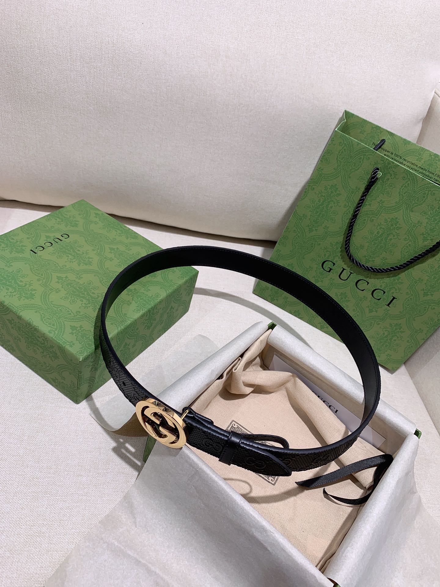 Gucci Male Basic Belt Cow Leather