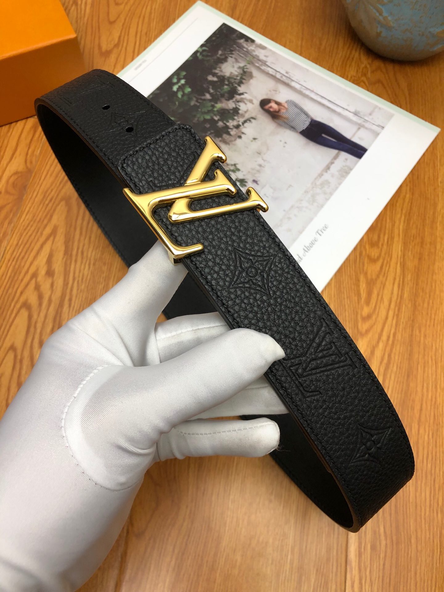 Louis Vuitton Male Leather Belt Cow Leather 0mm-s-l