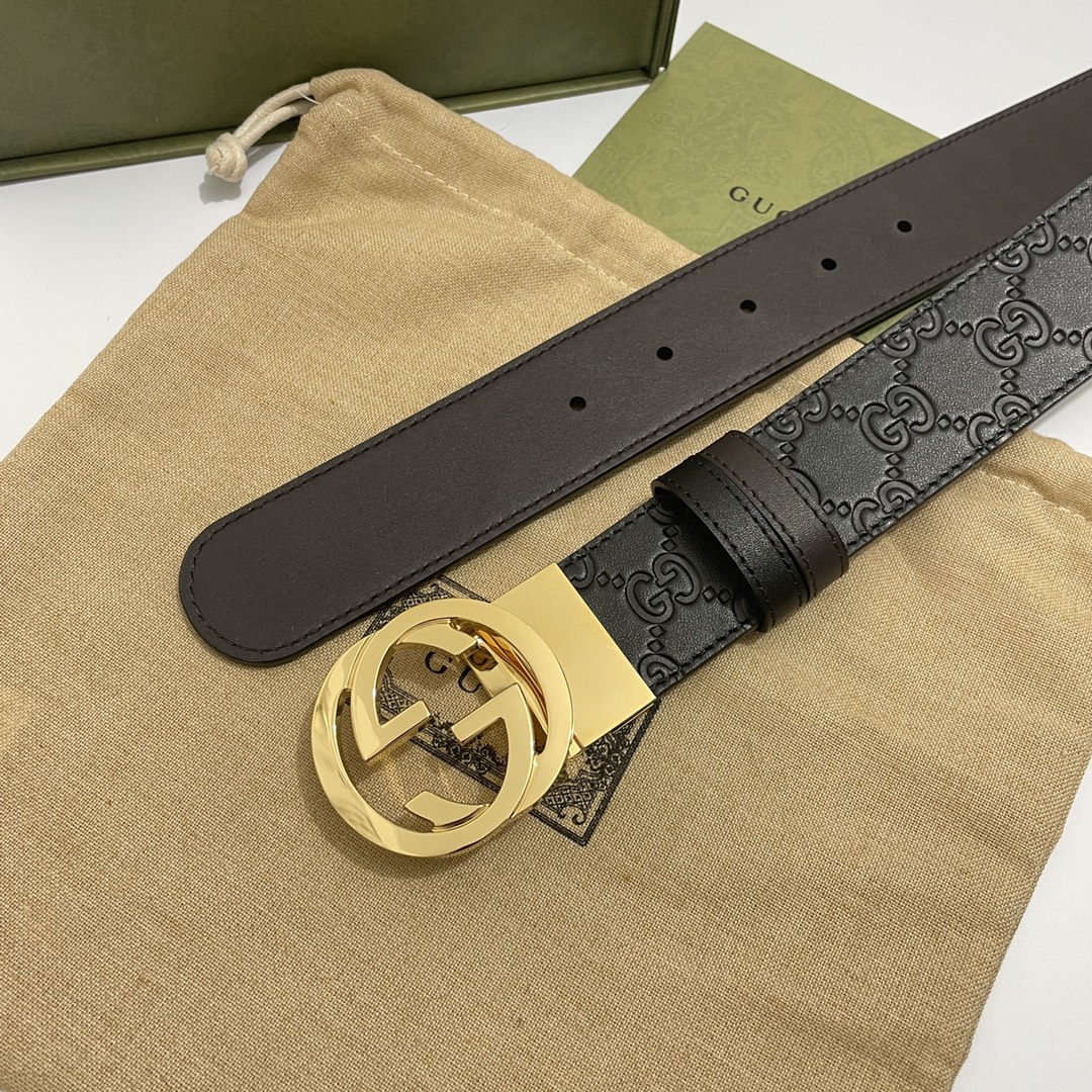 Gucci Male Basic Belt Cow Leather Black M
