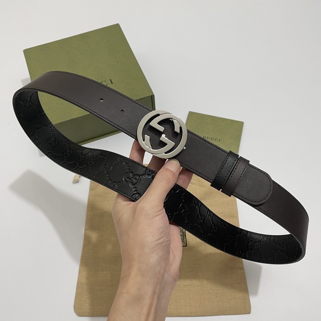 Gucci Male Basic Belt Cow Leather Black M