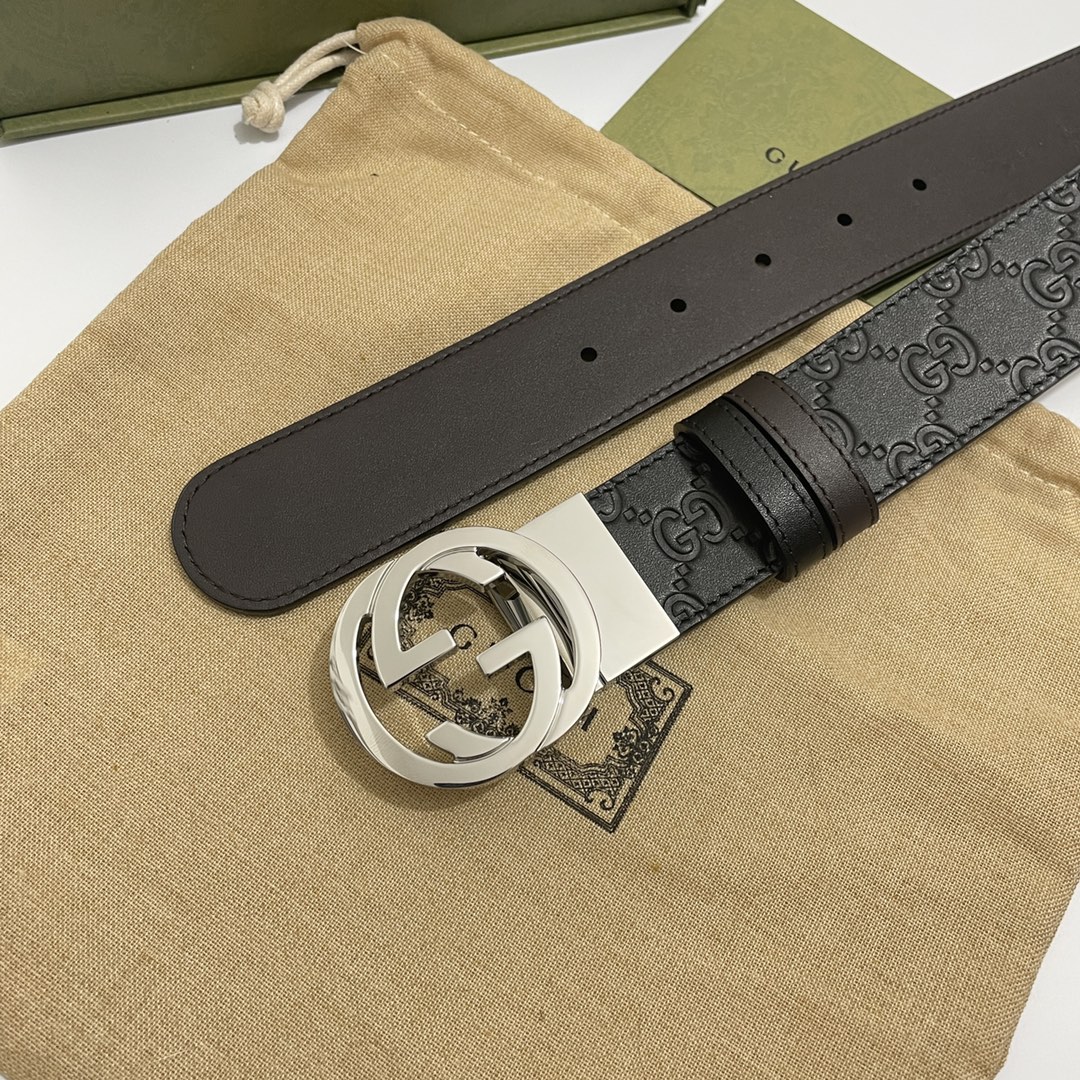 Gucci Male Basic Belt Cow Leather Black M