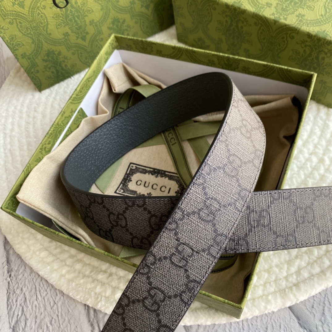 Gucci Male Basic Belt Gray Waterproof 38mm