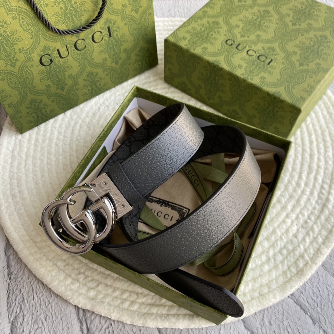 Gucci Male Basic Belt Gray Waterproof 38mm