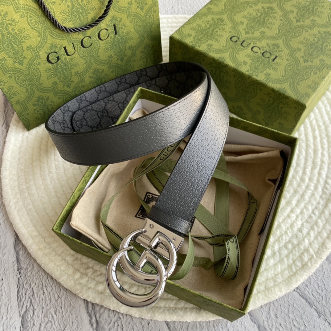Gucci Male Basic Belt Gray Waterproof 38mm