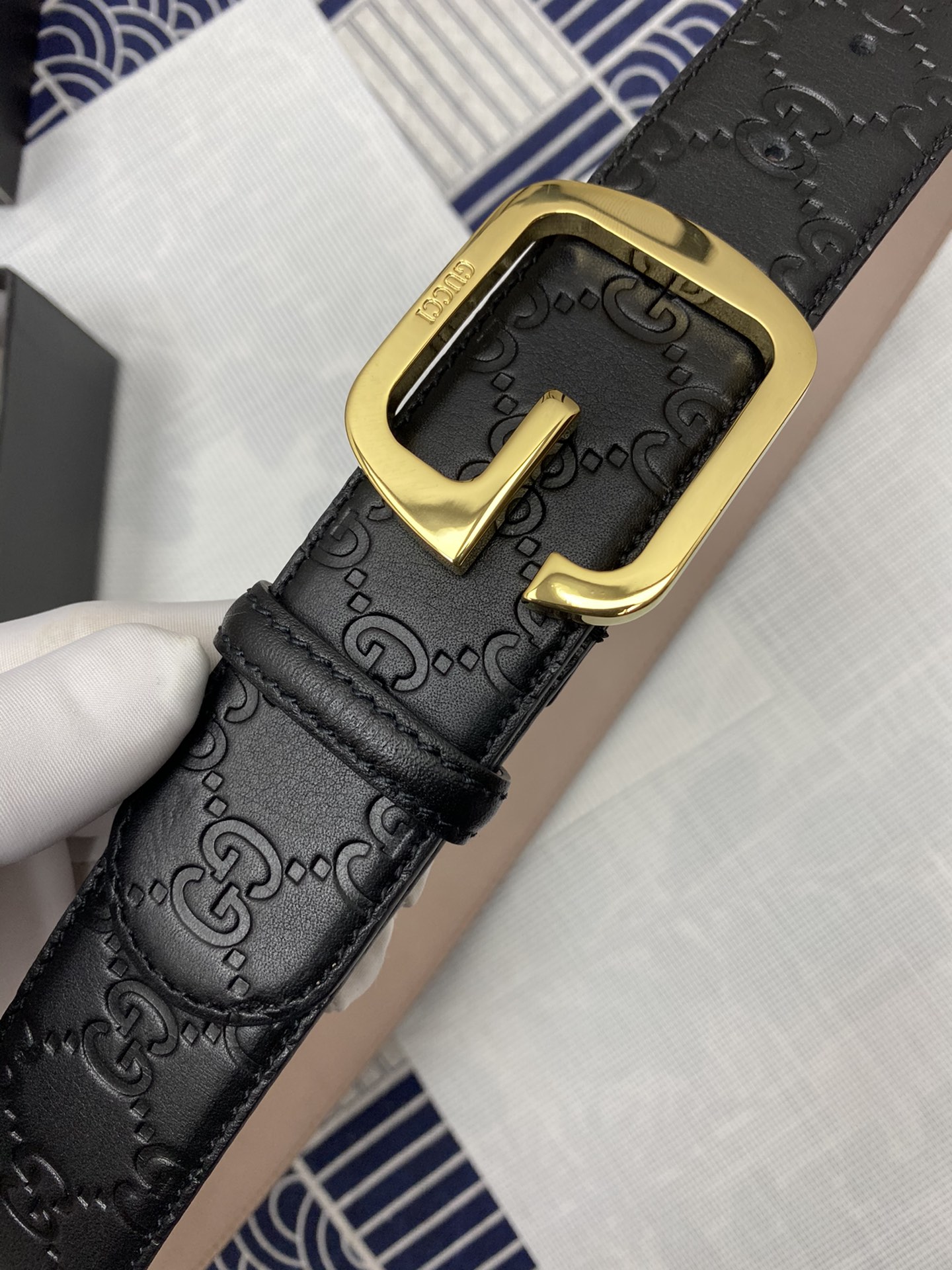 Gucci Leather Belt Top Grain Leather