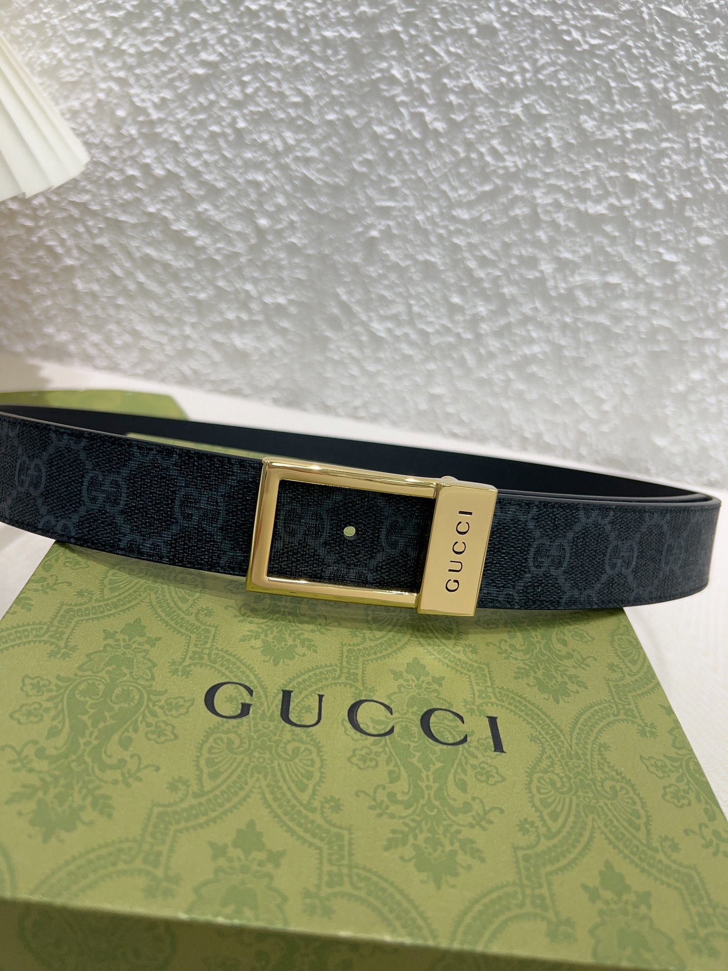 Gucci Basic Belt Canvas Beige S-m