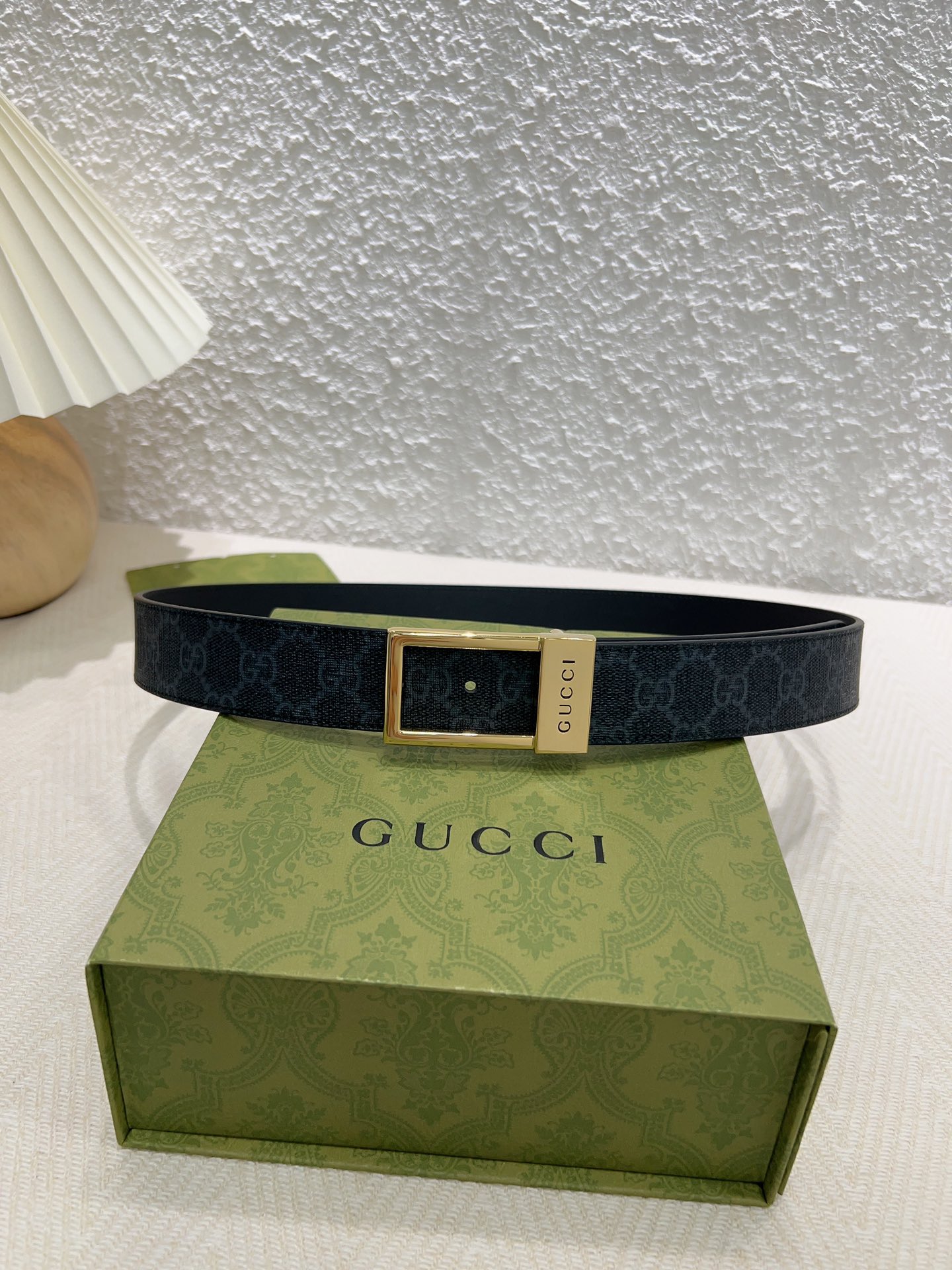 Gucci Basic Belt Canvas Beige S-m