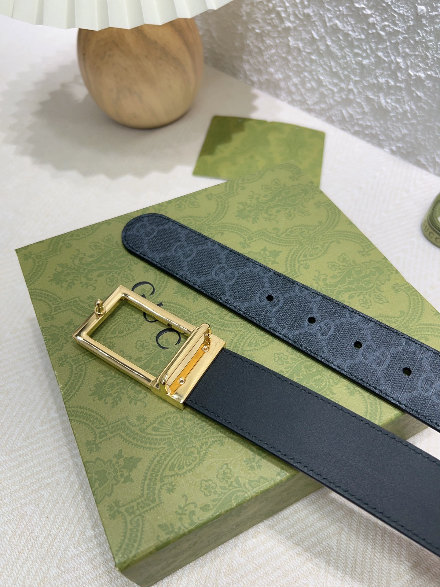 Gucci Basic Belt Canvas Beige S-m