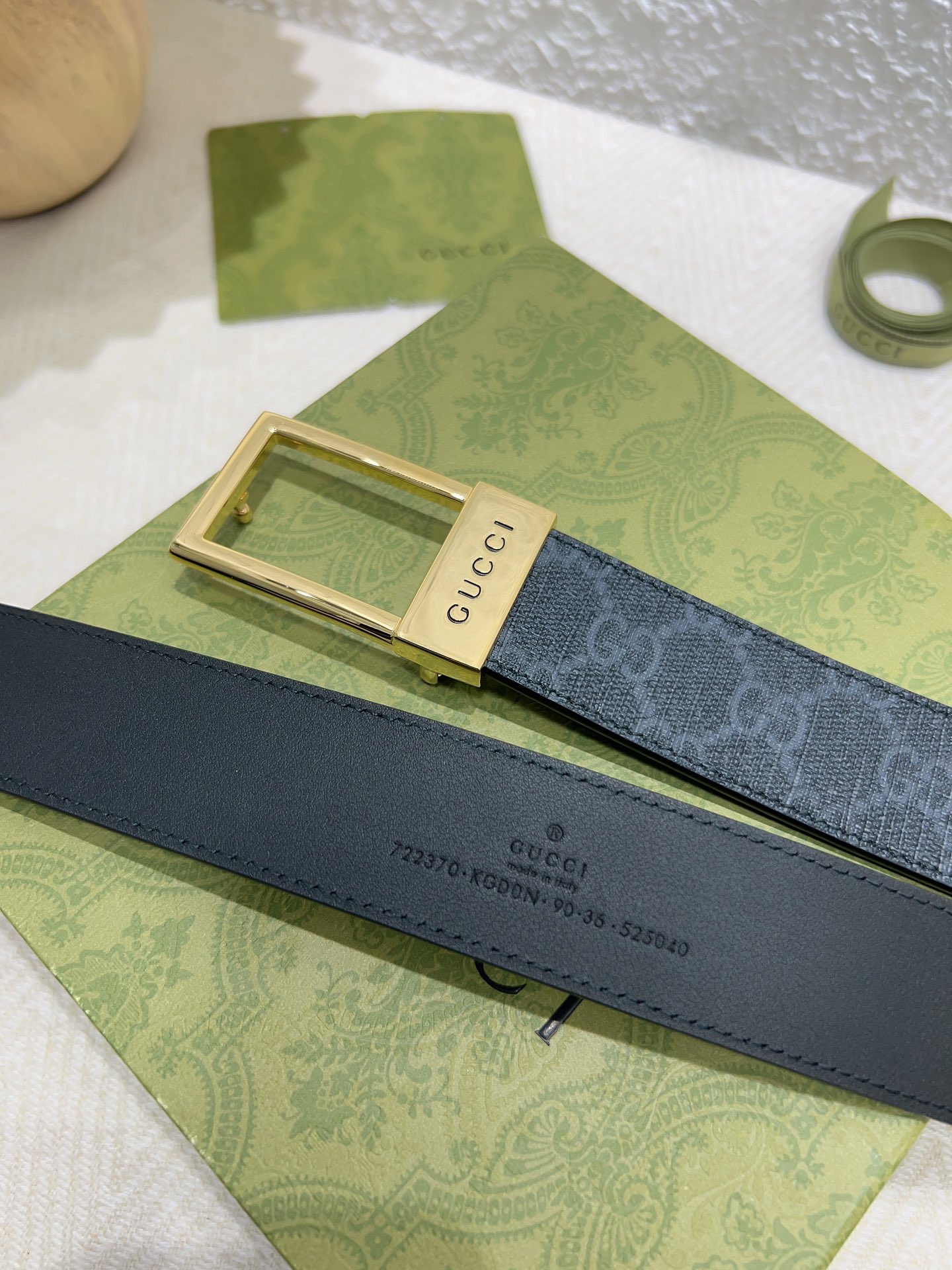 Gucci Basic Belt Canvas Beige S-m