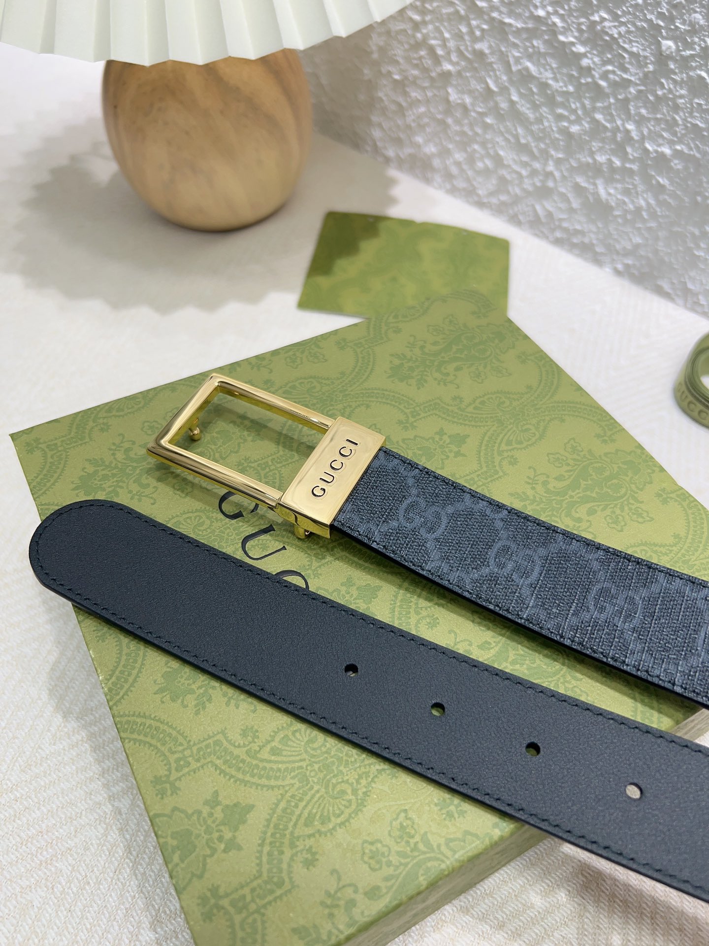 Gucci Basic Belt Canvas Beige S-m