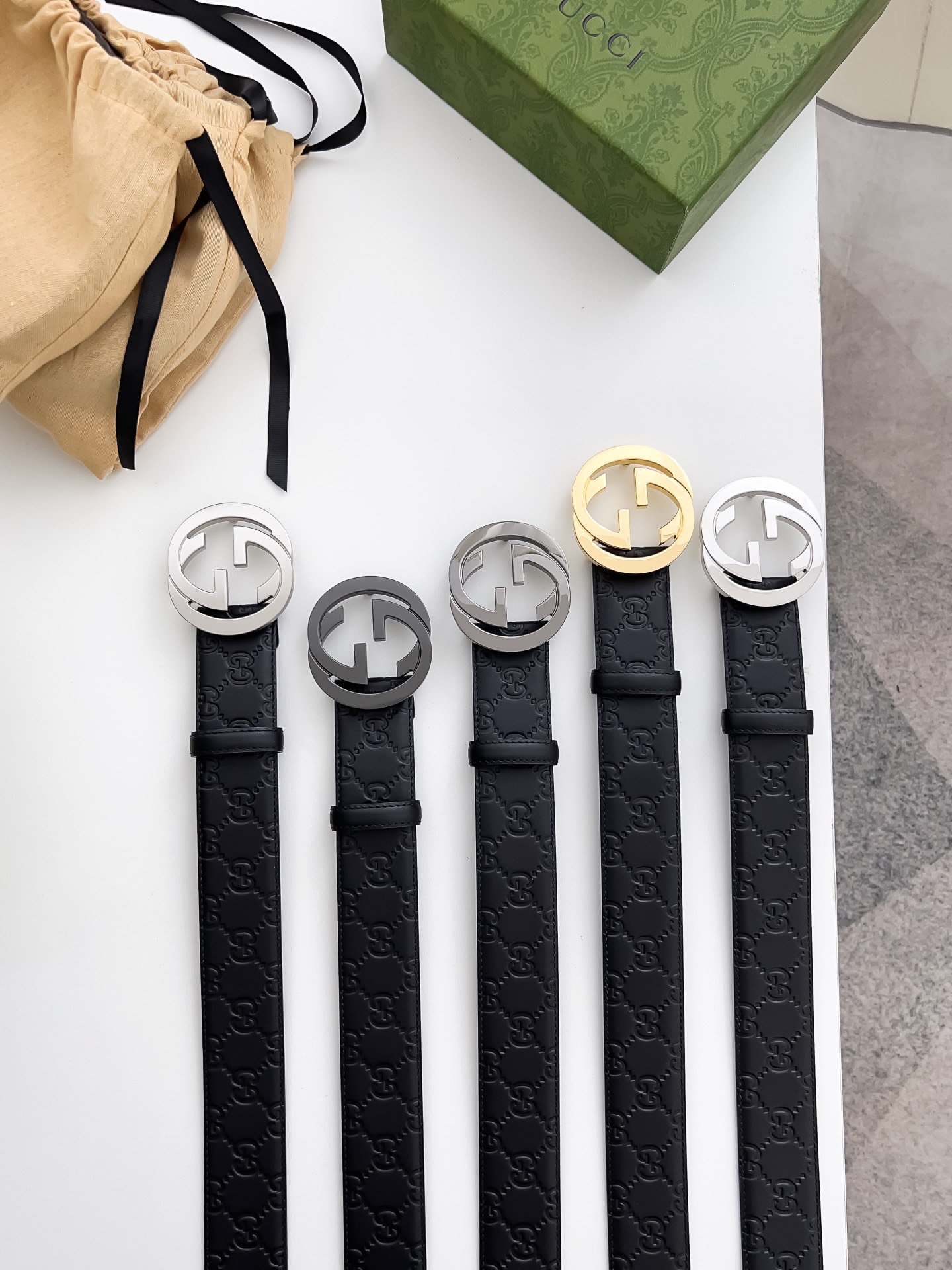 Gucci Basic Belt Silver 125cm