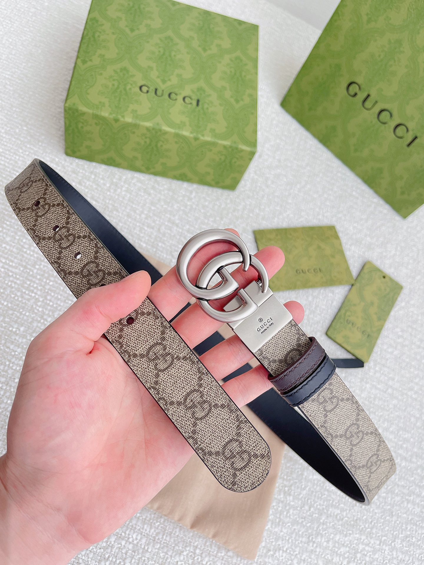 Gucci Leather Belt Top Grain Leather M