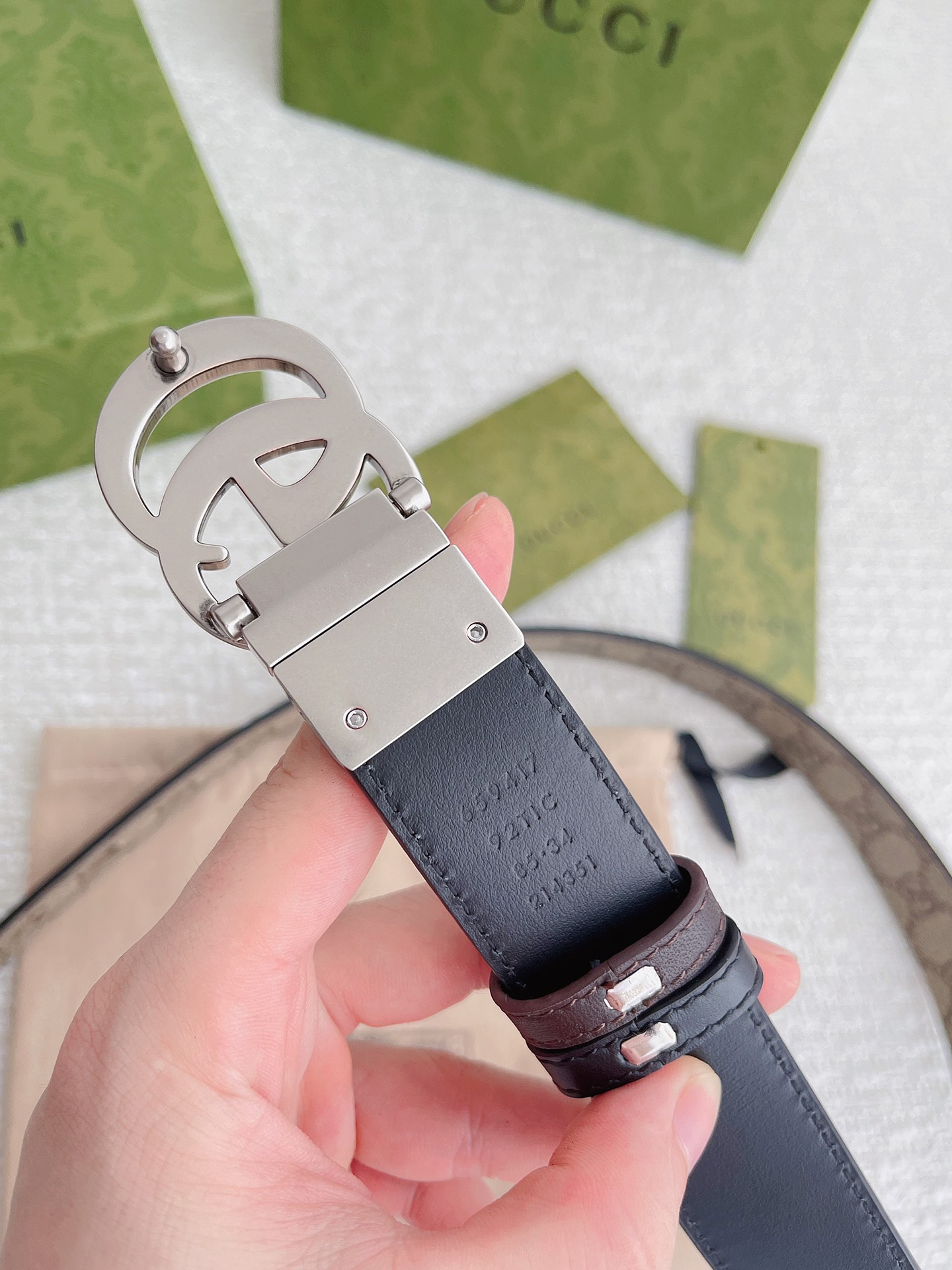 Gucci Leather Belt Top Grain Leather M