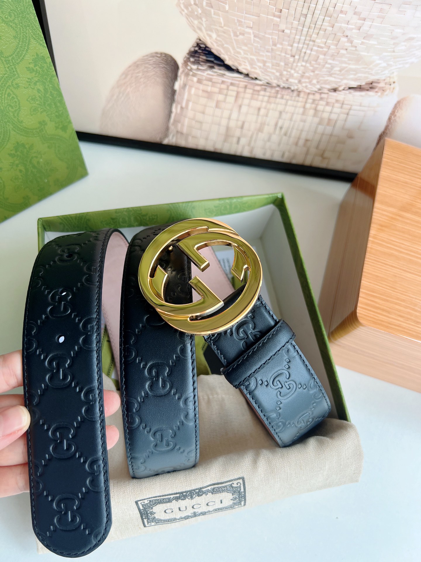 Gucci Basic Belt Cow Leather M