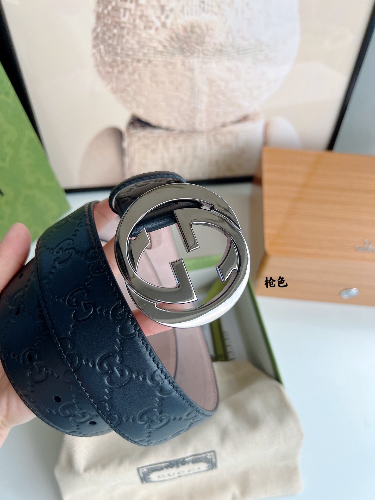 Gucci Basic Belt Cow Leather M