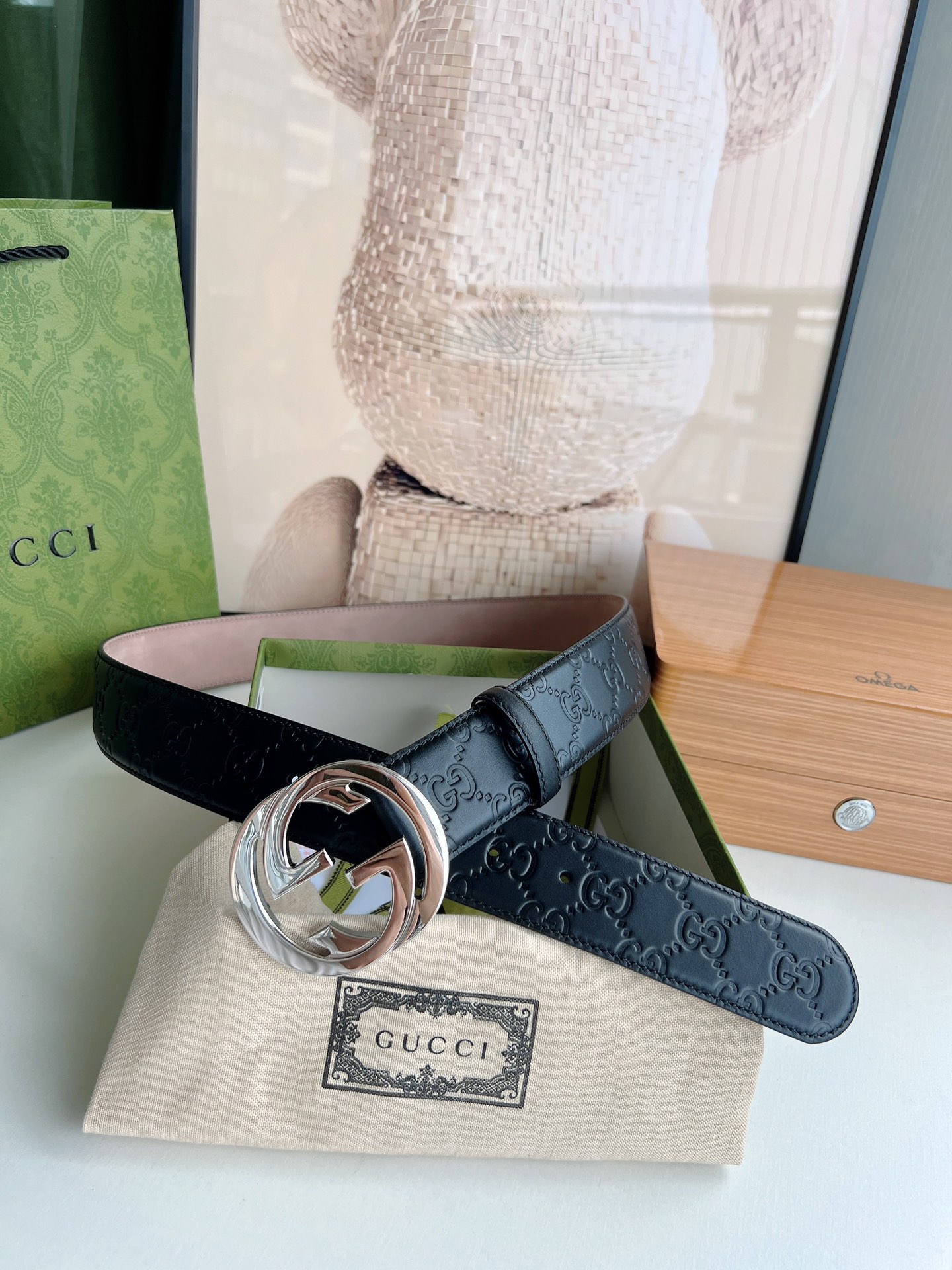 Gucci Basic Belt Cow Leather M