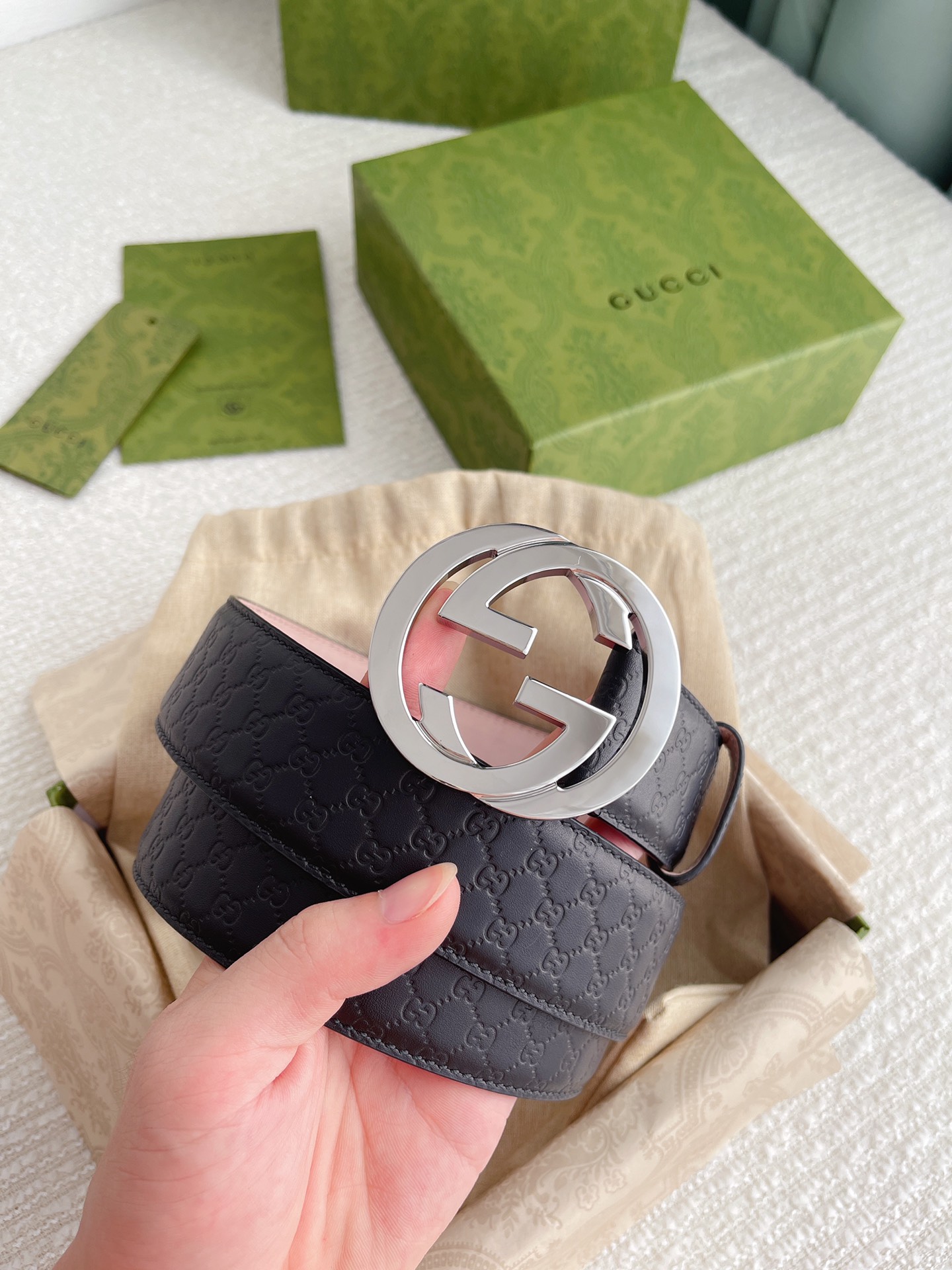 Gucci Basic Belt Cow Leather M