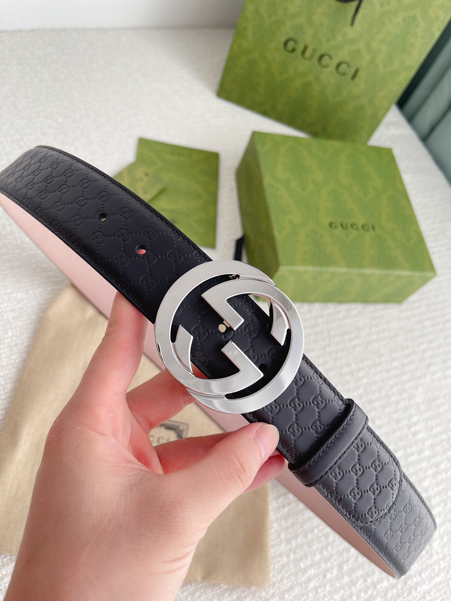 Gucci Basic Belt Cow Leather M