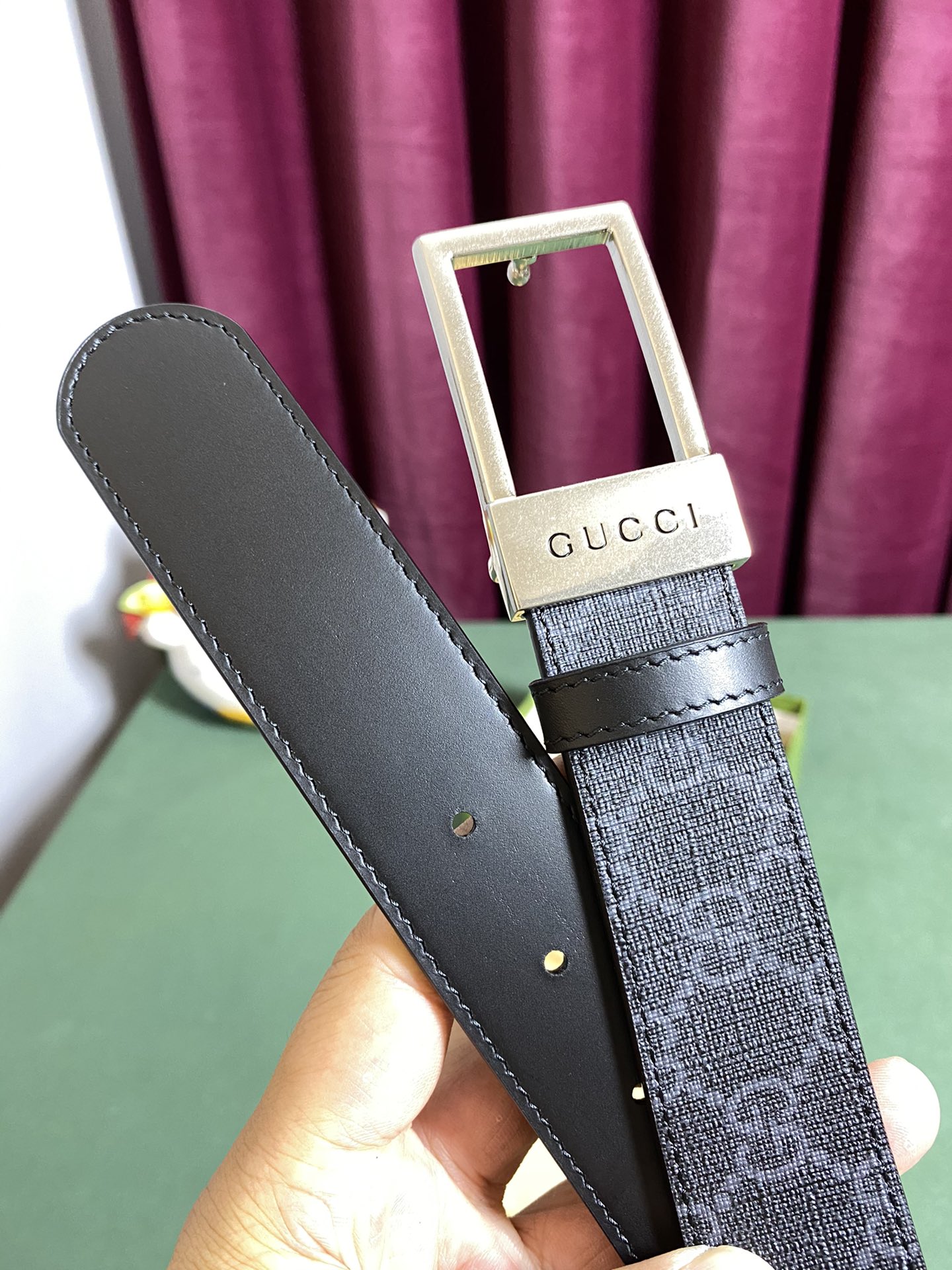 Gucci Basic Belt Canvas Black S-m