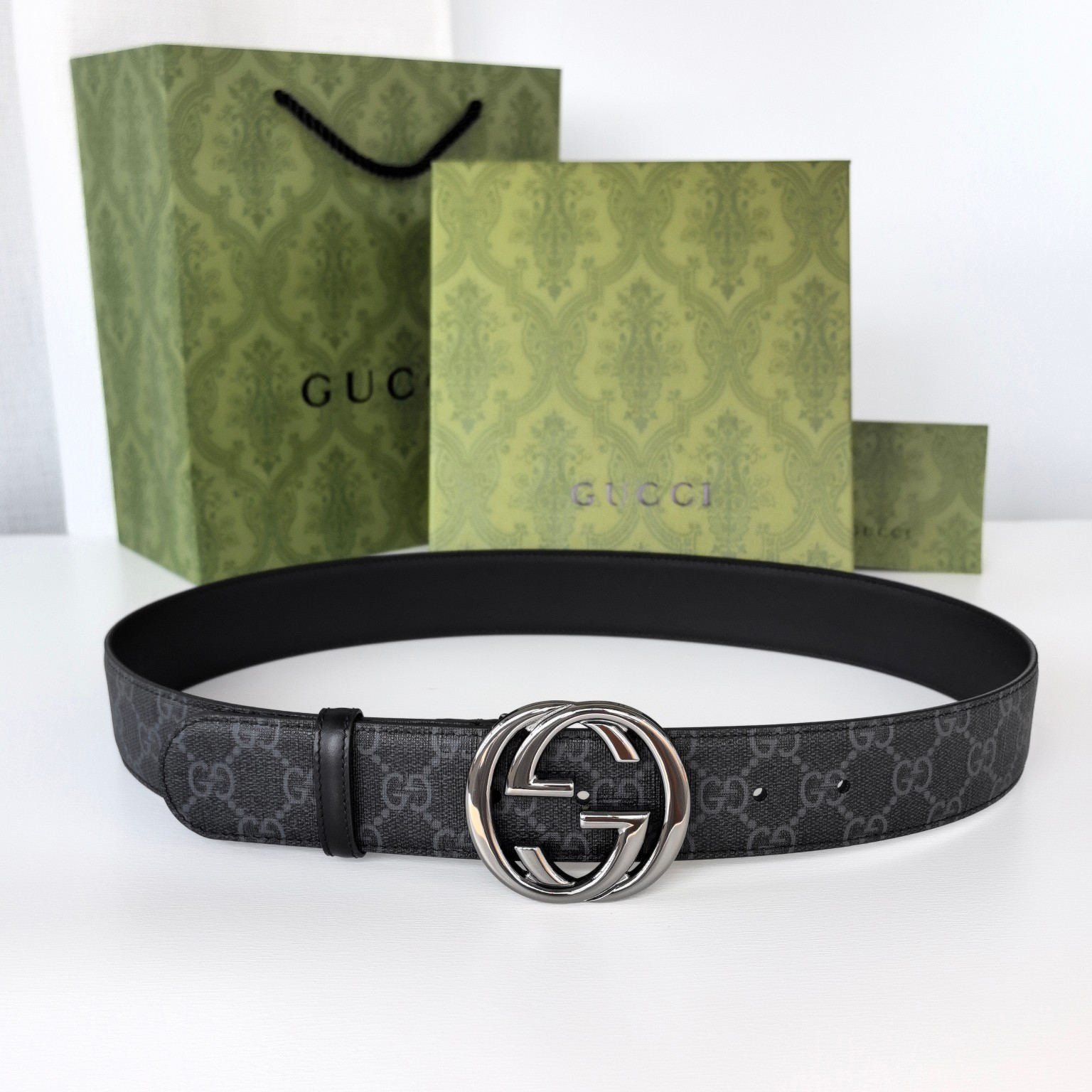 Gucci Basic Belt Canvas Black S-m