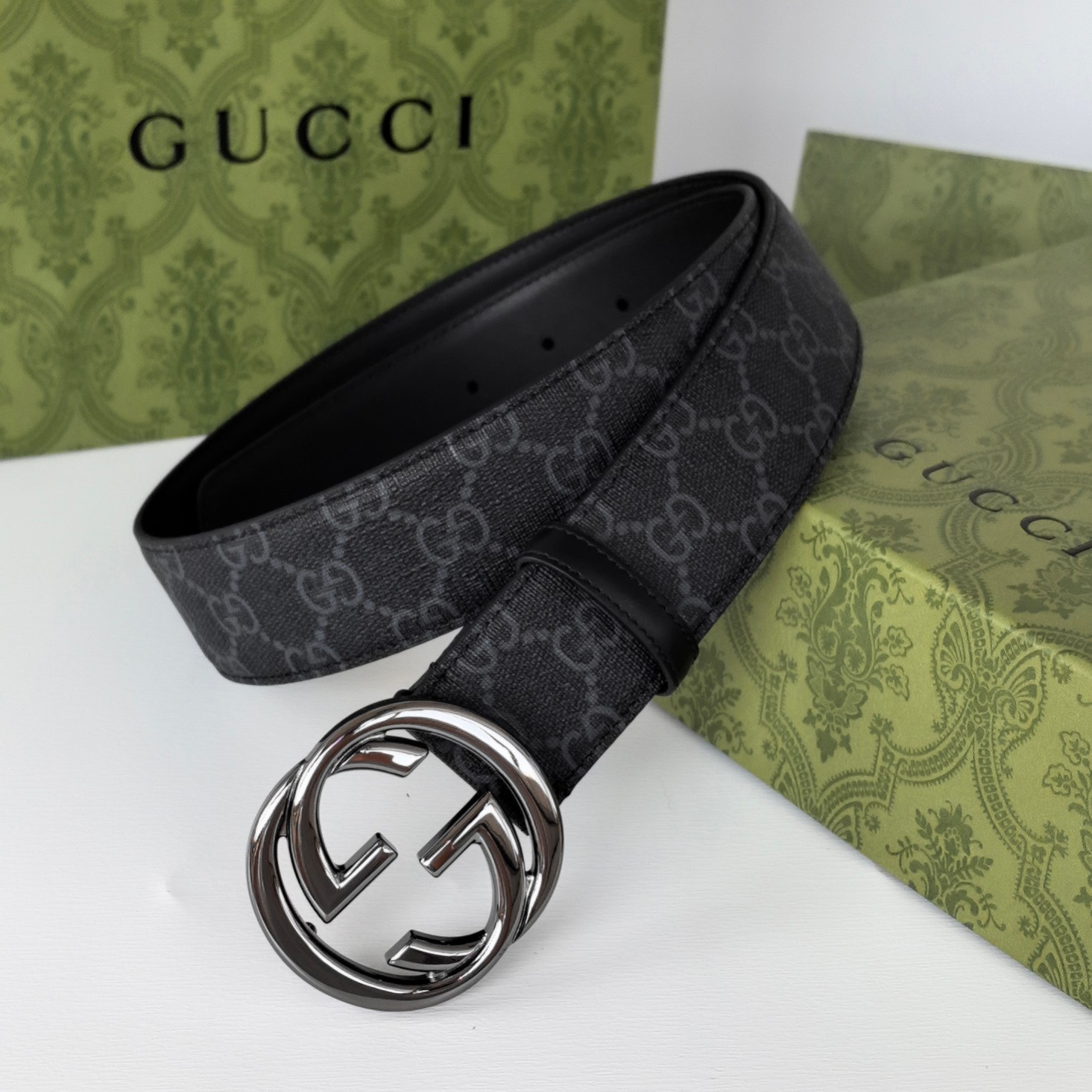 Gucci Basic Belt Canvas Black S-m