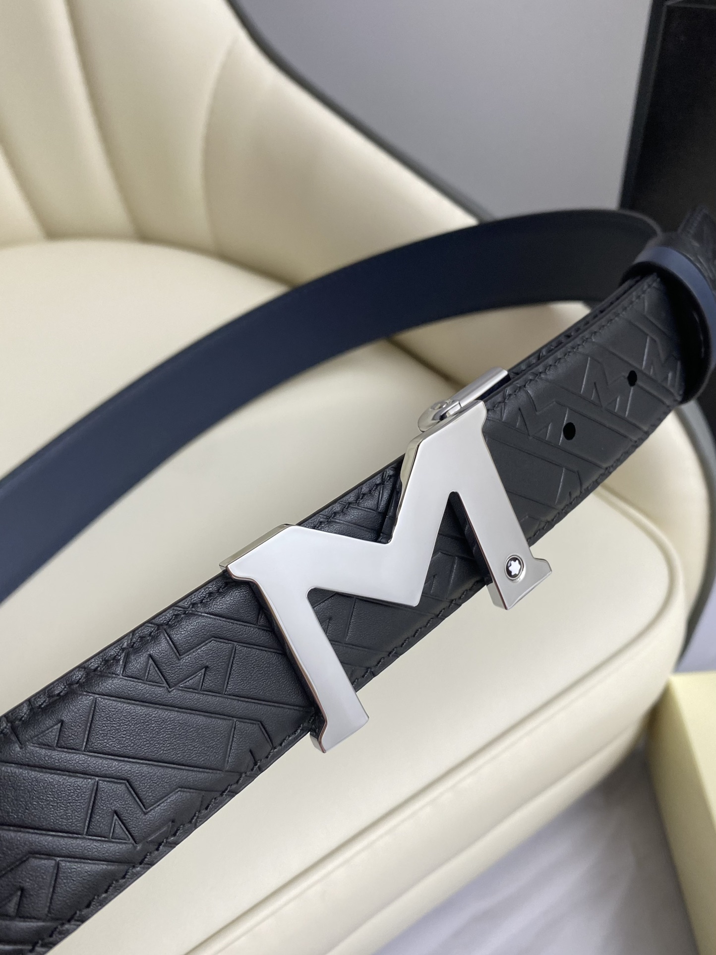 Montblanc Leather Belt Top Grain Leather M-l