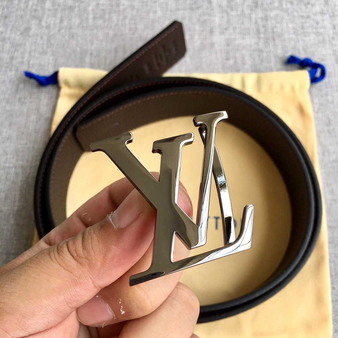 Louis Vuitton Male Leather Belt M-l