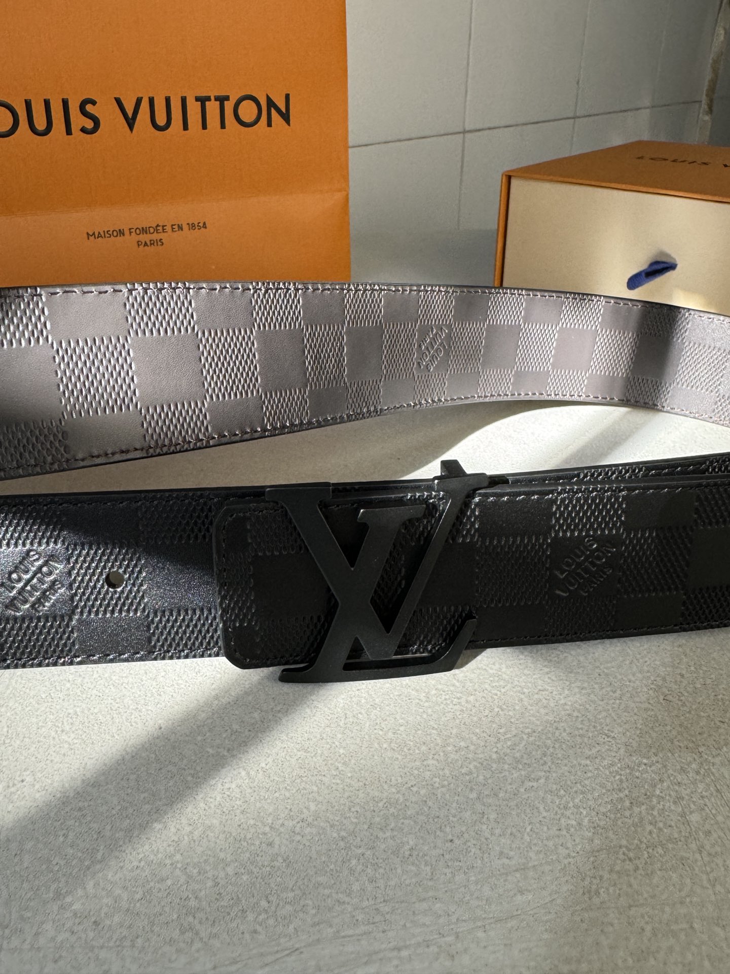 Louis Vuitton Male Basic Belt Cow Leather 40mm-l