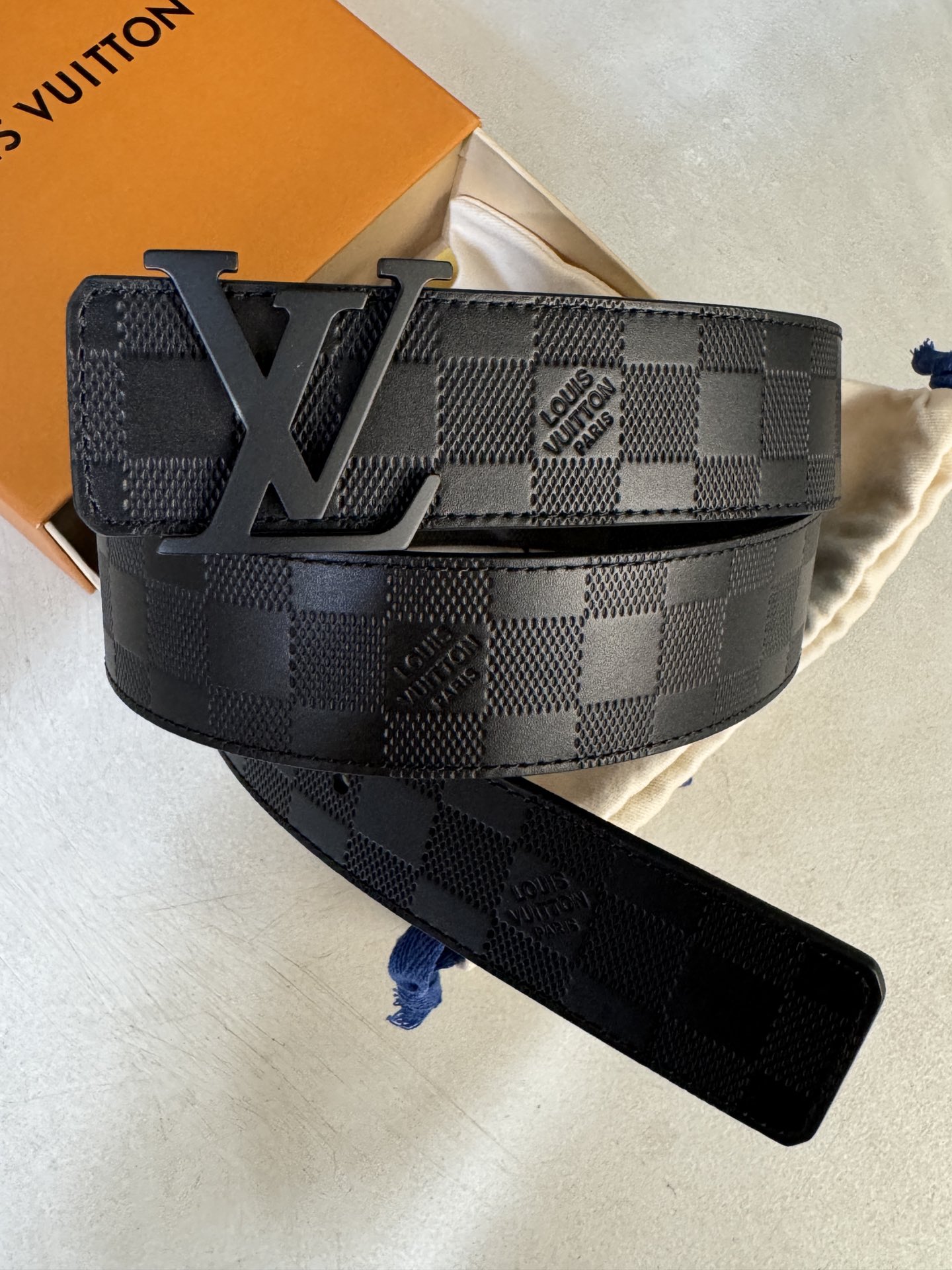 Louis Vuitton Male Basic Belt Cow Leather 40mm-l