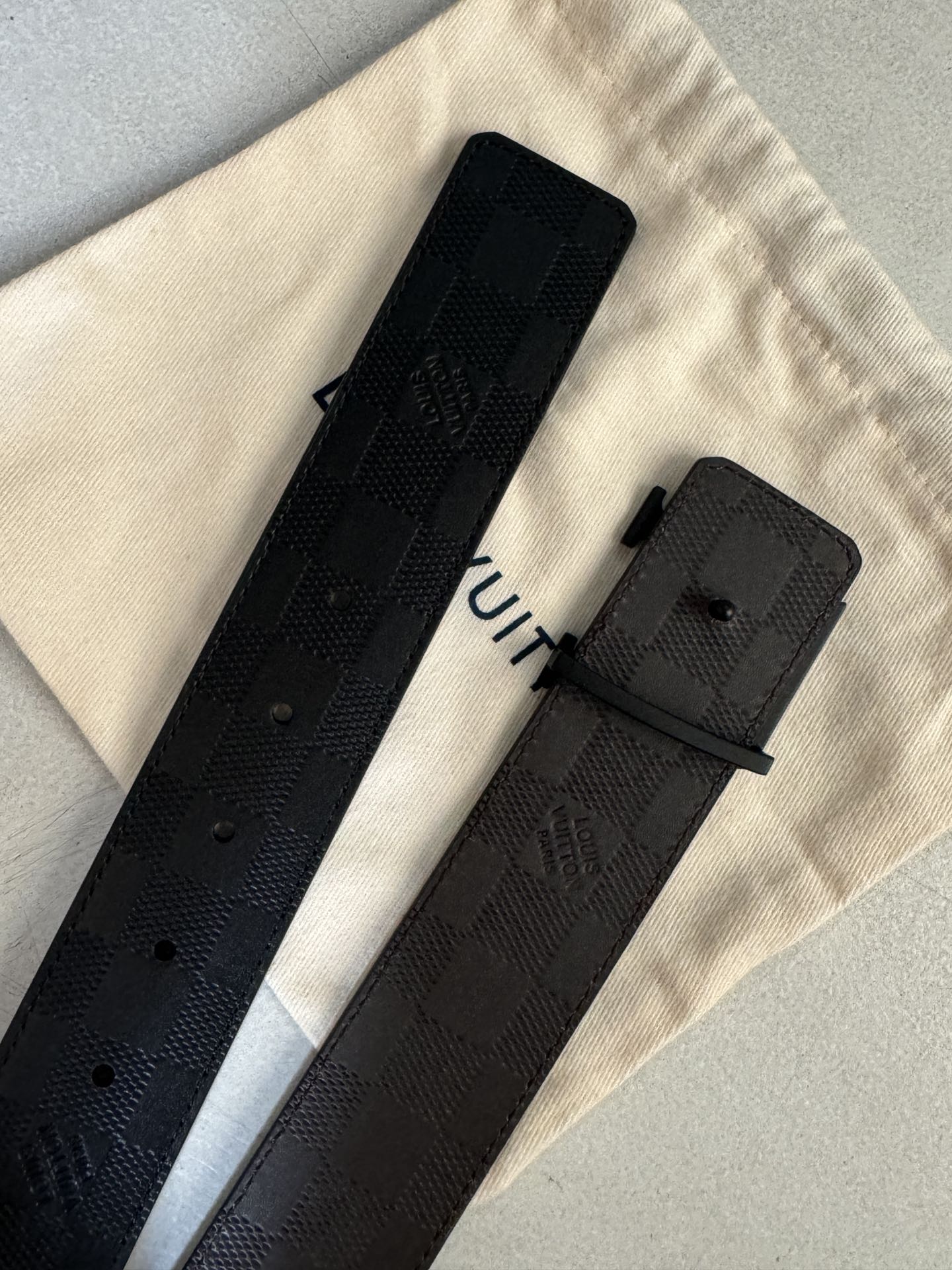 Louis Vuitton Male Basic Belt Cow Leather 40mm-l