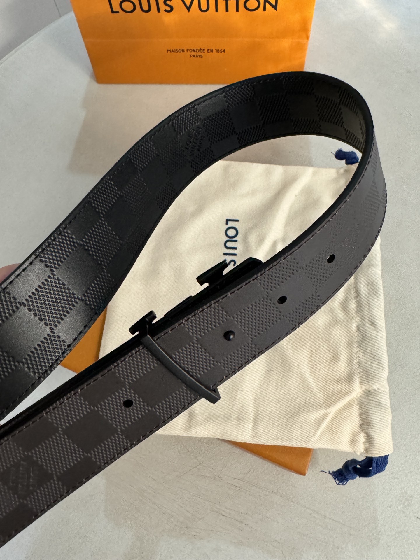 Louis Vuitton Male Basic Belt Cow Leather 40mm-l