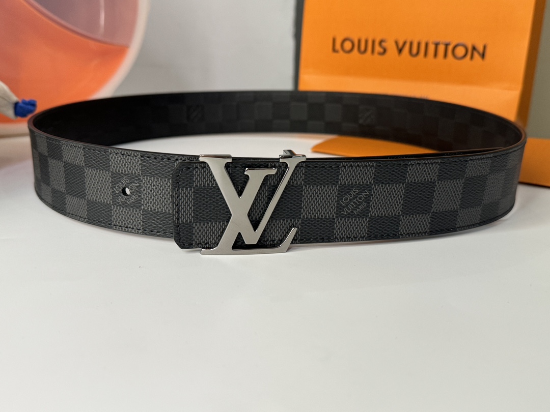 Louis Vuitton Male Basic Belt Cow Leather 40mm-l