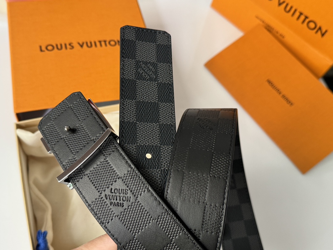 Louis Vuitton Male Basic Belt Cow Leather 40mm-l