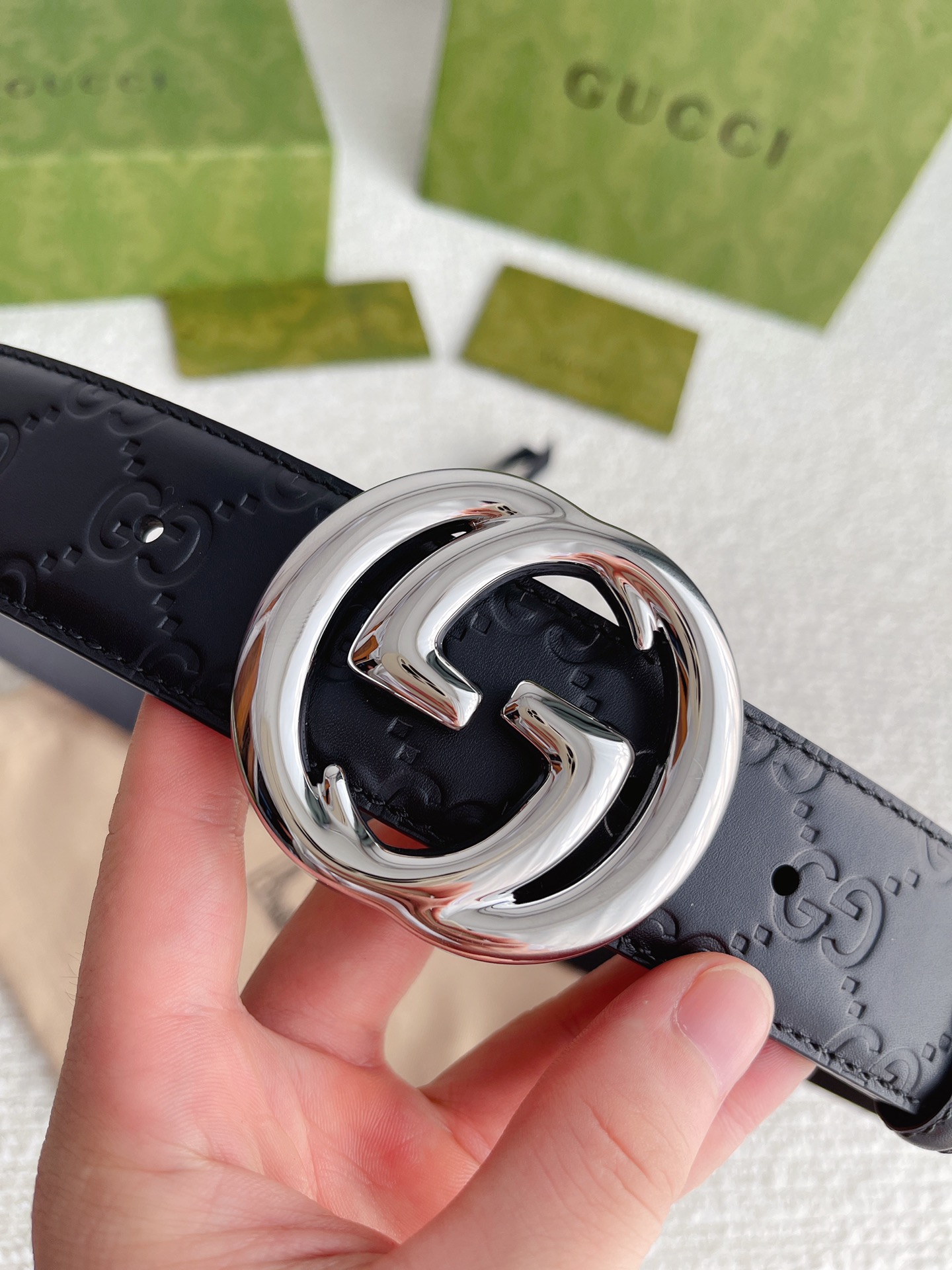 Gucci Basic Belt Cow Leather M