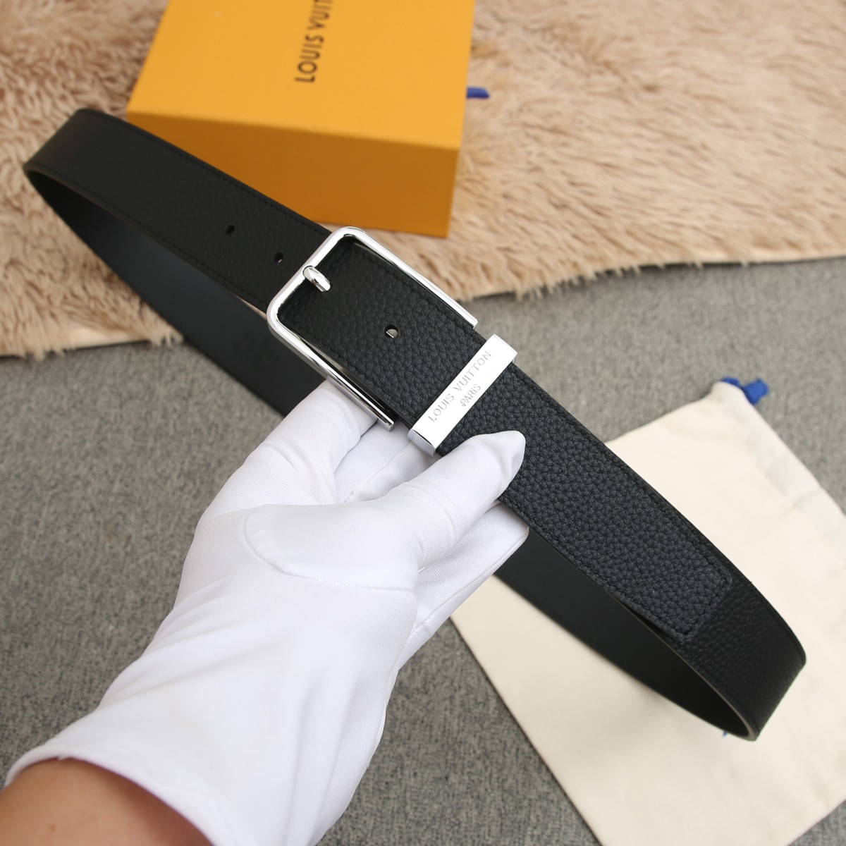 Louis Vuitton Basic Belt Cow Leather 35cm-m-l