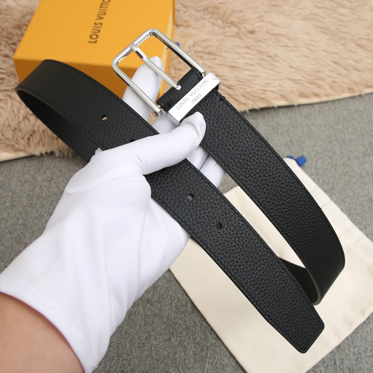 Louis Vuitton Basic Belt Cow Leather 35cm-m-l