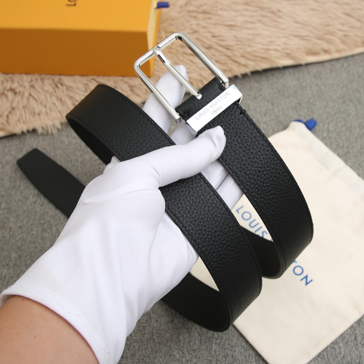 Louis Vuitton Basic Belt Cow Leather 35cm-m-l