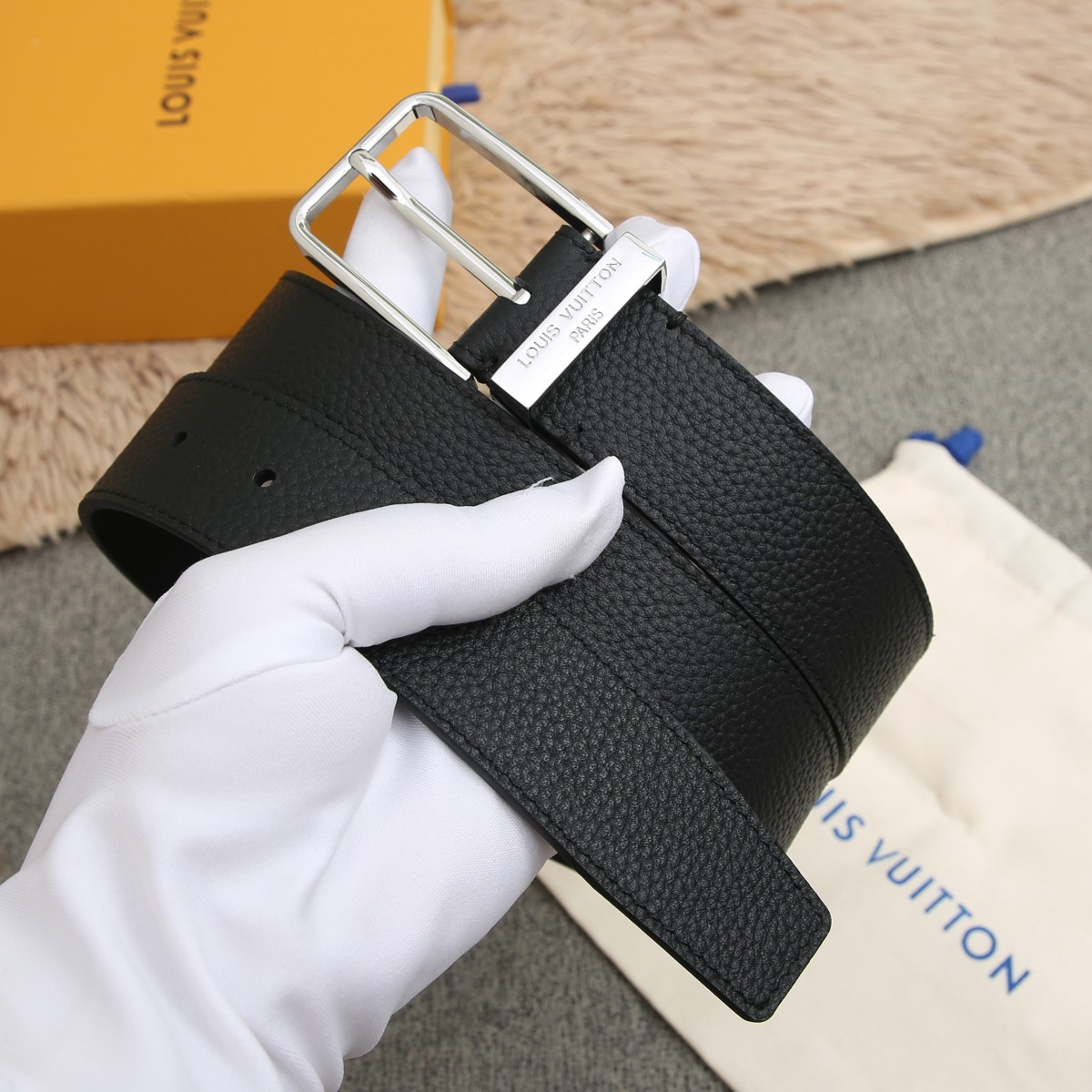 Louis Vuitton Basic Belt Cow Leather 35cm-m-l